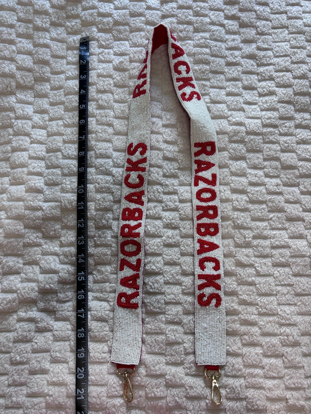 Razorbacks Red & White Bag/Purse Strap